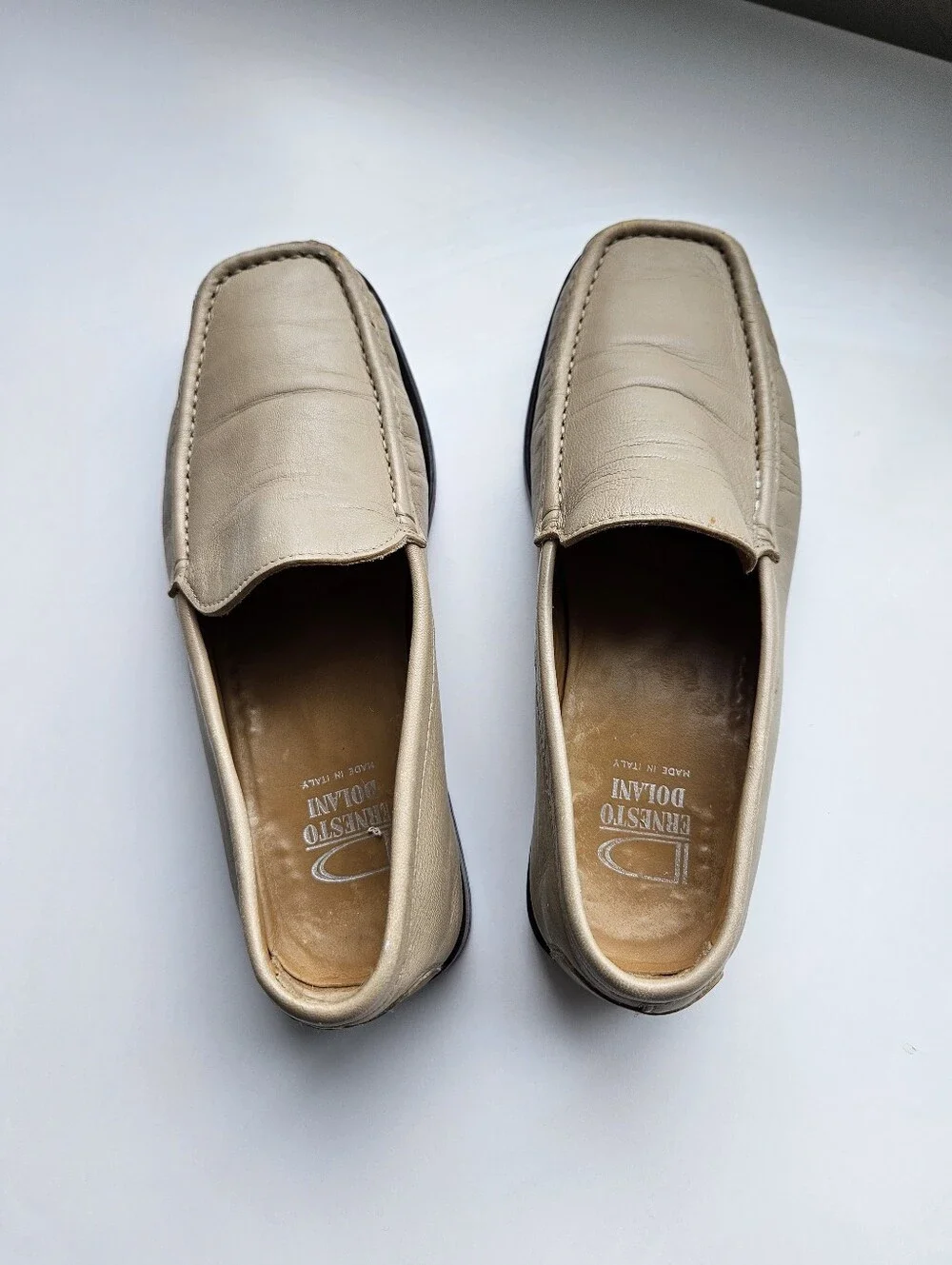 Ernesto Dolani Italian Square Toe Flat Slip On Loafer